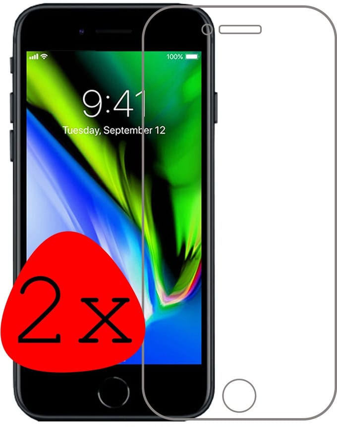 Screenprotector - 2 Stuks Geschikt voor Apple iPhone 7 - Full Cover - Beschermglas - Gehard Glas - Tempered Glass - Screen Protector