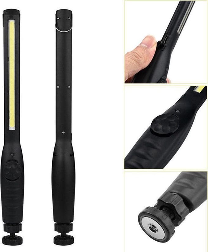 Professionele Oplaadbare COB LED Lamp 100 Lumen (Traploos Regelbaar)