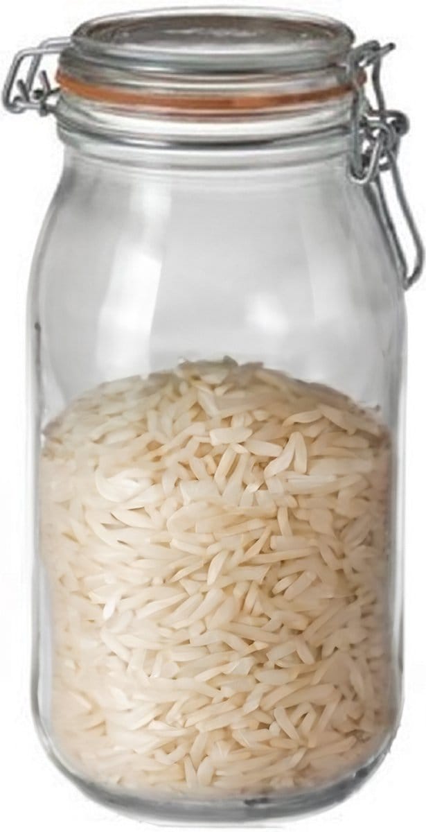 Le Parfait Voorraad/weckpot - glas - transparant - 25,2 x 8,5 cm - 2 L
