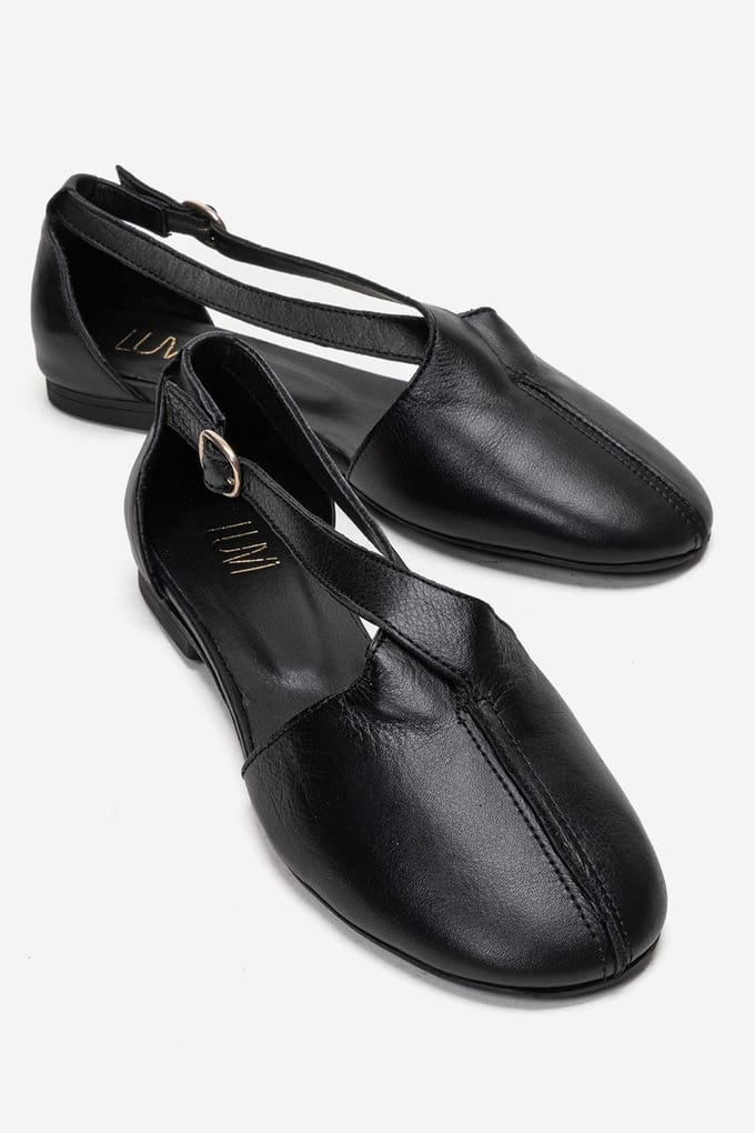 Fable Leren Ballerina met Zijuitsnijding