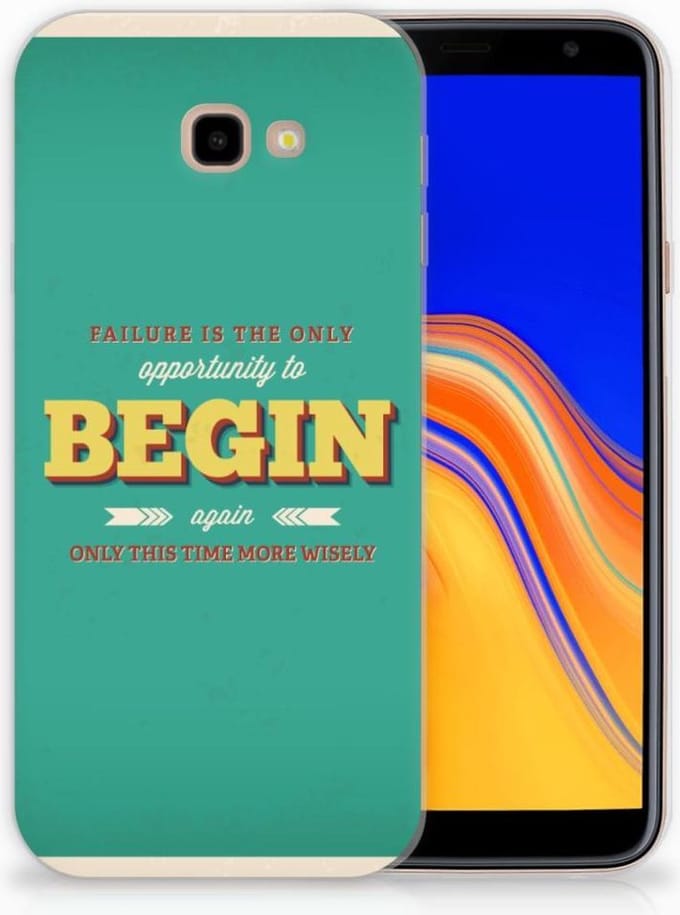 Samsung Galaxy J4 Plus (2018) Siliconen hoesje met naam Quote Begin