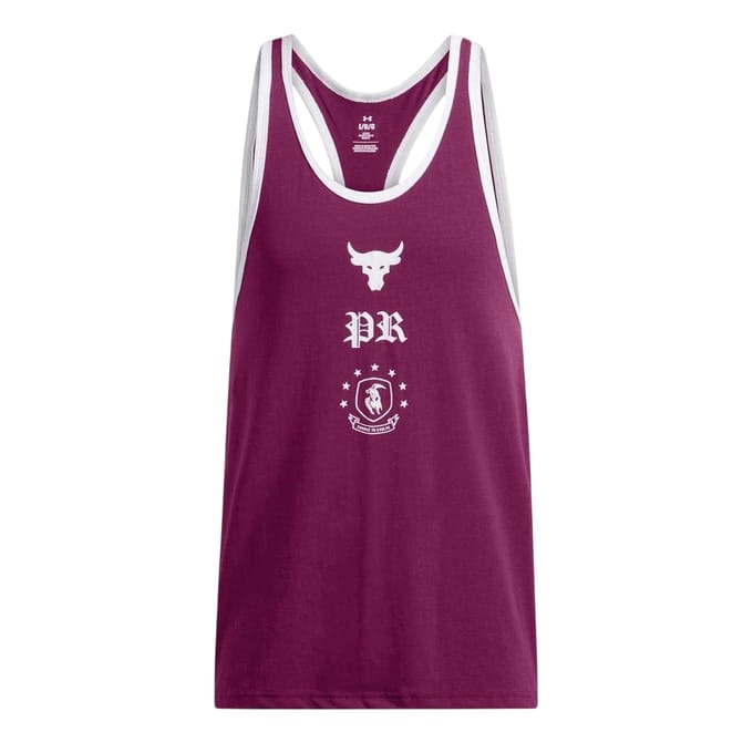 Under Armour Heren Project Rock tanktop (Paars)