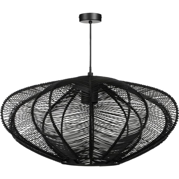 Mica Decorations Kanti Hanglamp - H20 x Ø41 cm - Metaal - Zwart