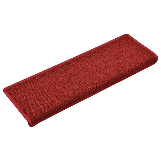 vidaXL - Trapmatten - 30 - st - 65x21x4 - cm - Röd - Rechthoekige - Rand