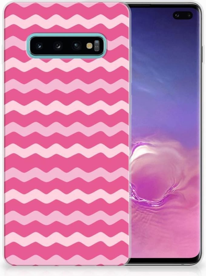 Samsung Galaxy S10 Plus TPU bumper Waves Pink