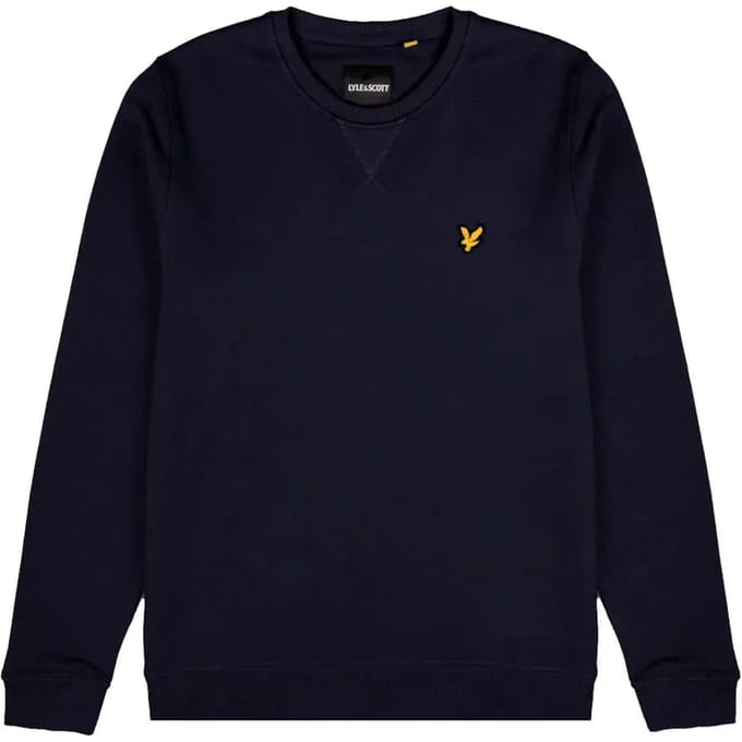 Sweaters Lyle &amp; Scott ML1131V BRUSHED NECK CREW-Z271 DARK NAVY BRUSHED