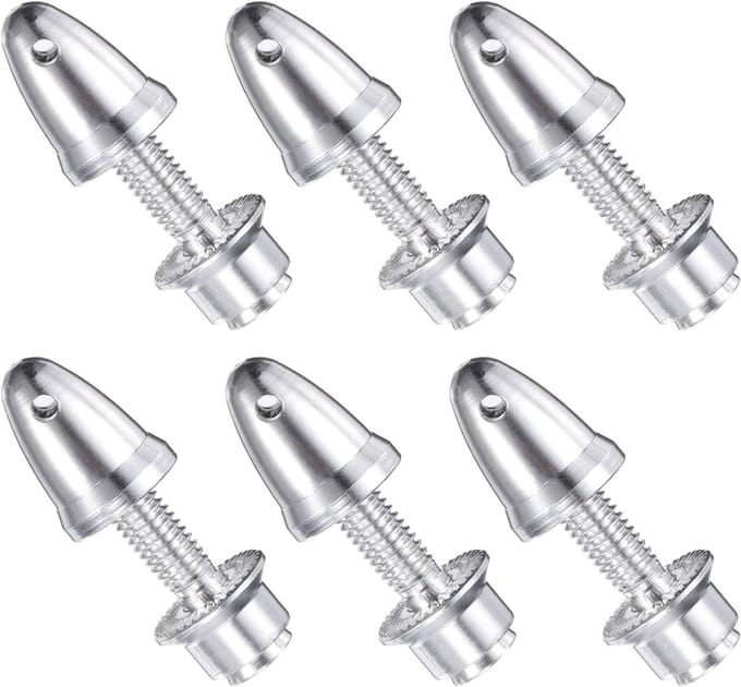 Propeller Adapter voor RC Vliegtuigen, Spinner met 3mm Bore en 6mm Output Shaft, Set van 6 voor Brushless Motor en Speed Controller