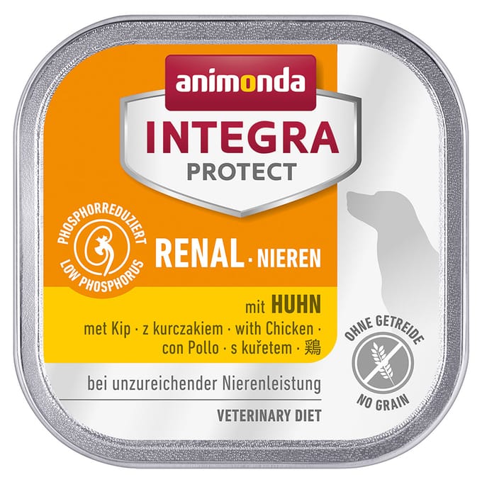 animonda Integra Protect Nieren Schaaltje 12 x 150 g Hondenvoer - Voordeelpakket: 33 x 150 g Kip