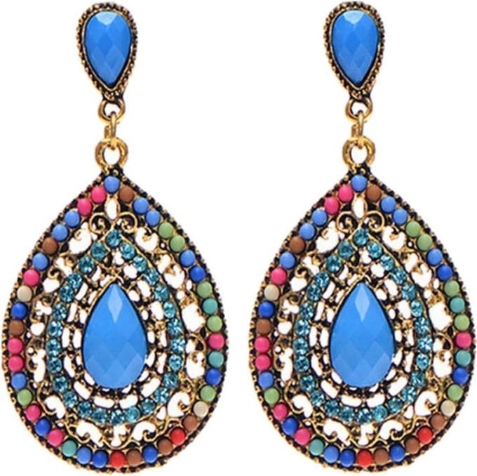Fako Bijoux® - Oorbellen - Bohemian - Druppel - Multicolour