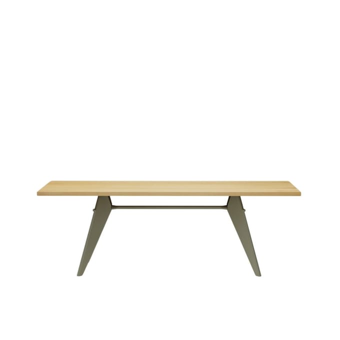 Vitra EM Table - Prouvé Gris Vermeer - Eiken - 220 cm