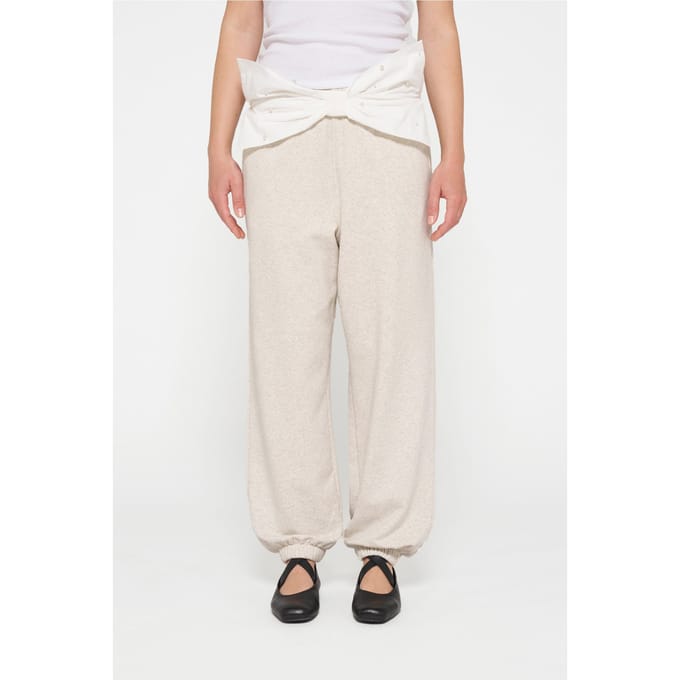 10DAYS Bar Jogger Easy Bow Soft White Melee Größe: M | Jogginghosen Outlet | Damen | Weiß