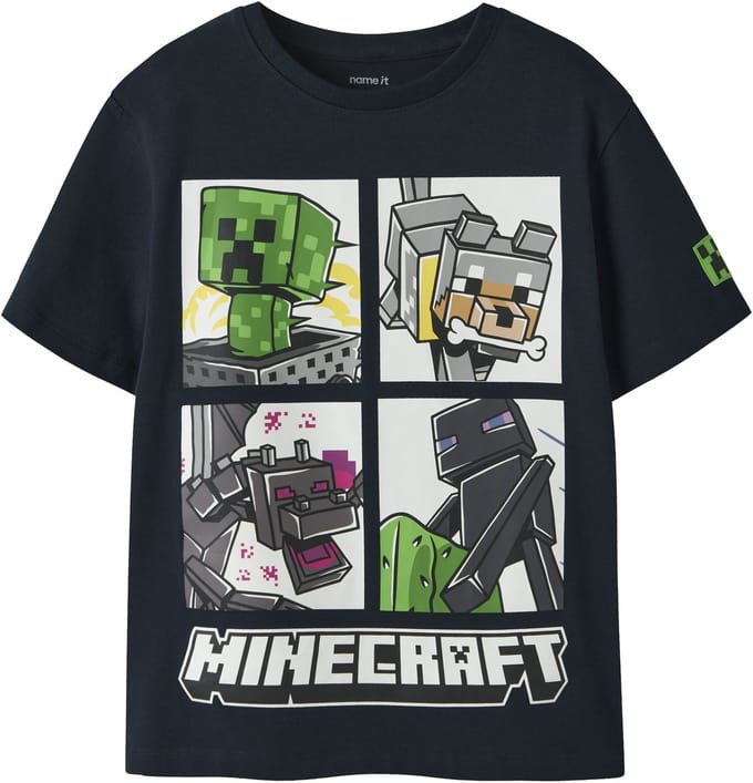 NAME IT - NKMMYKIN MINECRAFT SS NREG TOP BOX BFU - Jongens - T-shirts