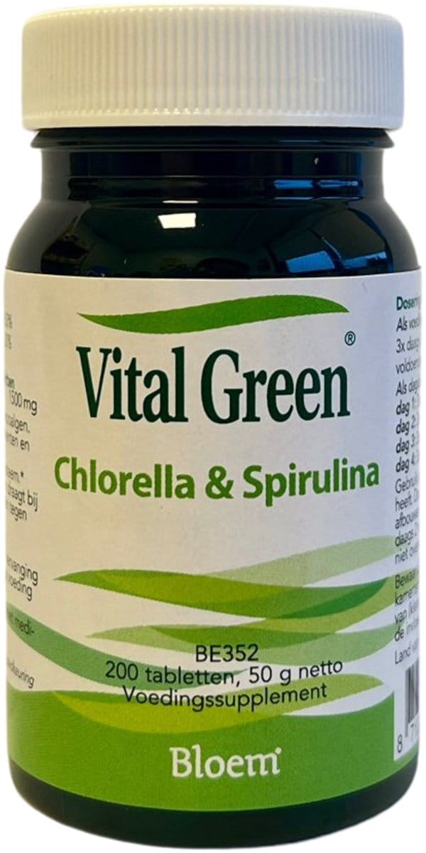Bloem Chlorella & spirulina vital green 200 Tabletten