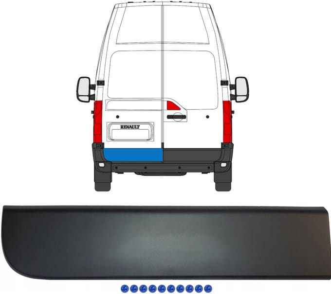 Sierlijst achterdeur voor Renault Master 2010- / Links
