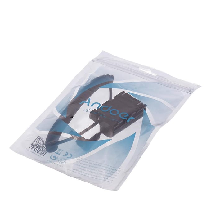 Andoer LP-E6 Dummy Battery Pack DC-koppelstukconnector Veerkabel Batterijvervanging voor Canon 5D2 For Canon LP-E6 zwart