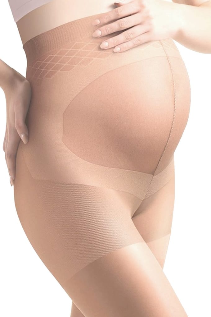 Zwangerschapspanty - Premium - Melissa - Lichte Beige - 40DEN - Maat: S