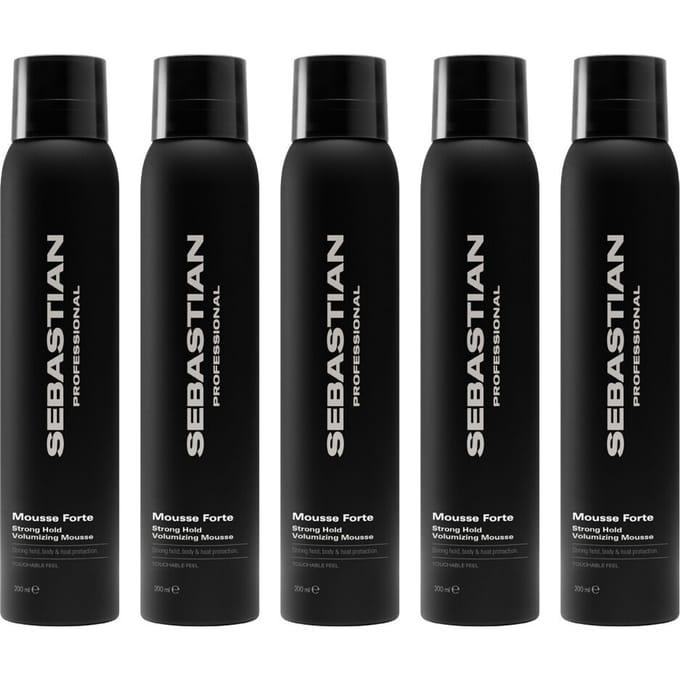 5x Sebastian Mousse Forte Strong Hold Volumizing Mousse 200ml