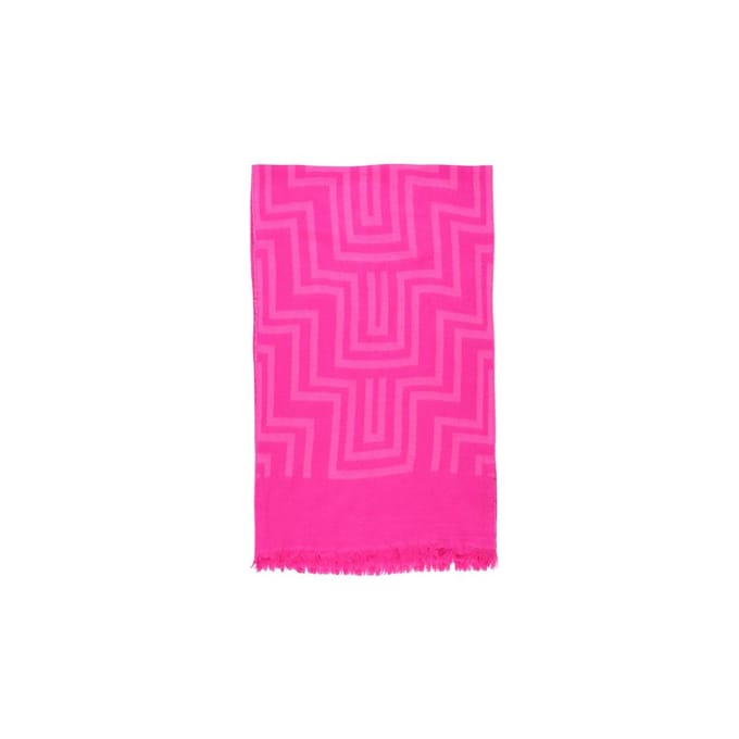 Roze Geometrisch Patroon Sjaal