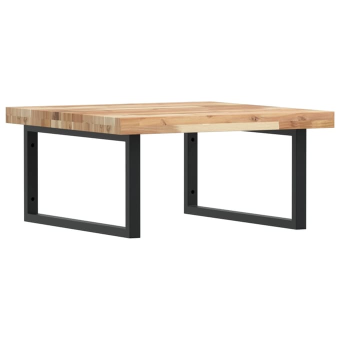 vidaXL - Badkamer - wandschap - staal - en - massief - acaciahout
