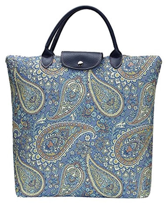 Vouwbare boodschappentas met paisley patroon - Herbruikbare tas met modieus ontwerp