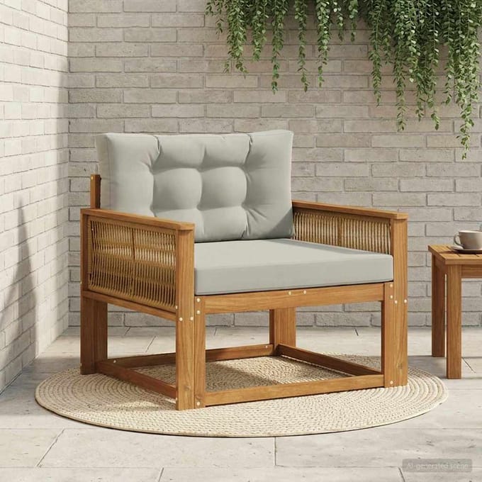 vidaXL - Buiten - Midden - Sofa - Massief - Acacia - Hout - Naturel