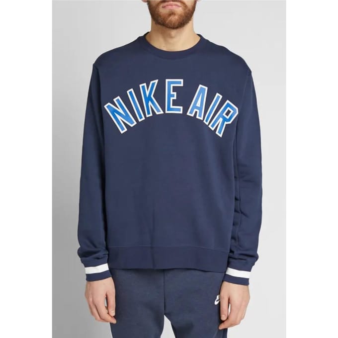 Nike Air Fleece Crew Sweatshirt in Navy