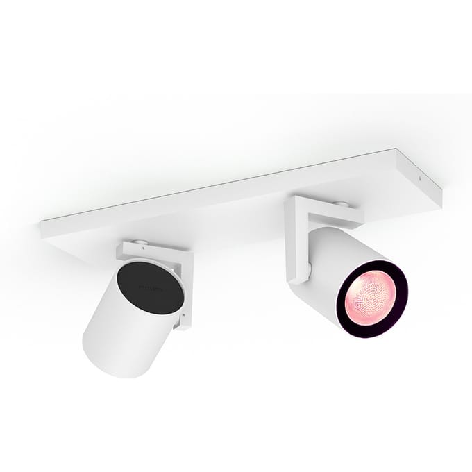 Philips Hue White & Color Ambiance Argenta Bluetooth 2-lichts Spotbalk - Wit