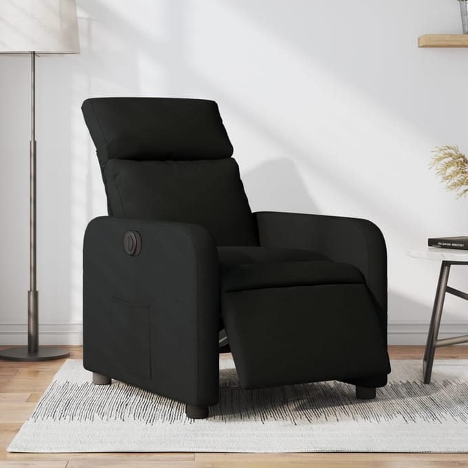 vidaXL - Fauteuil - verstelbaar - elektrisch - stof - zwart