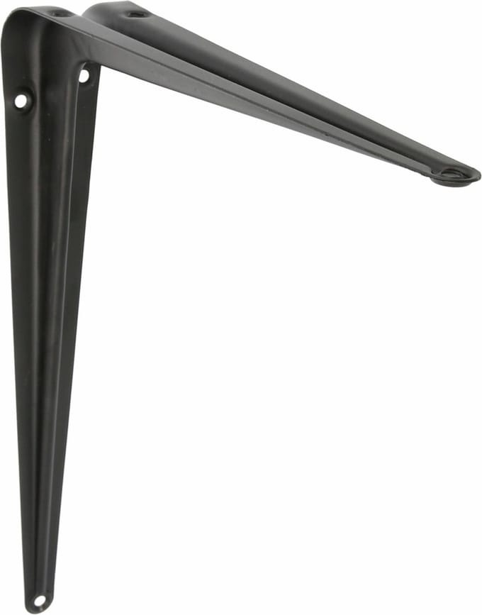 AMIG Plankdrager/planksteun van metaal - gelakt zwart - H350 x B300 mm