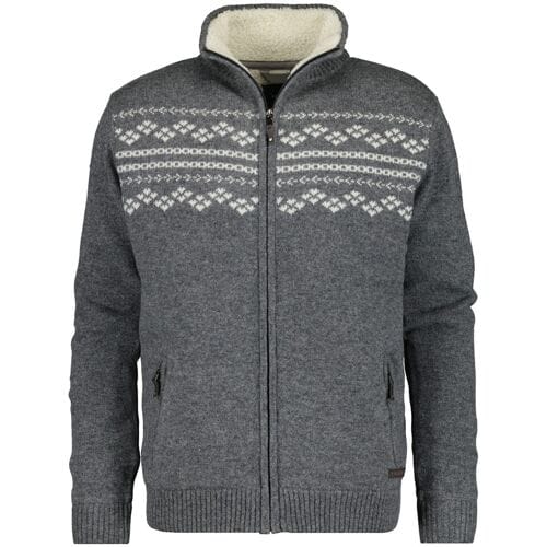 Ragman Vest Outdoor Cardigan Teddy Lining Grijs / male