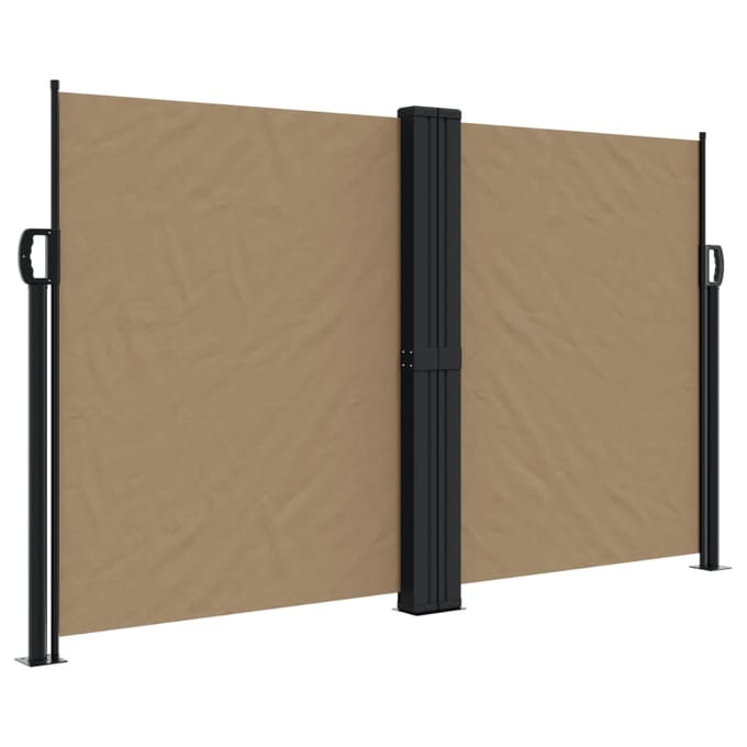 vidaXL - Windscherm - uittrekbaar - 140x600 - cm - taupe