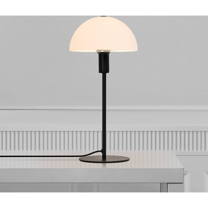 Nordlux Ellen 20-tafellamp-E14-zwart/opaal wit