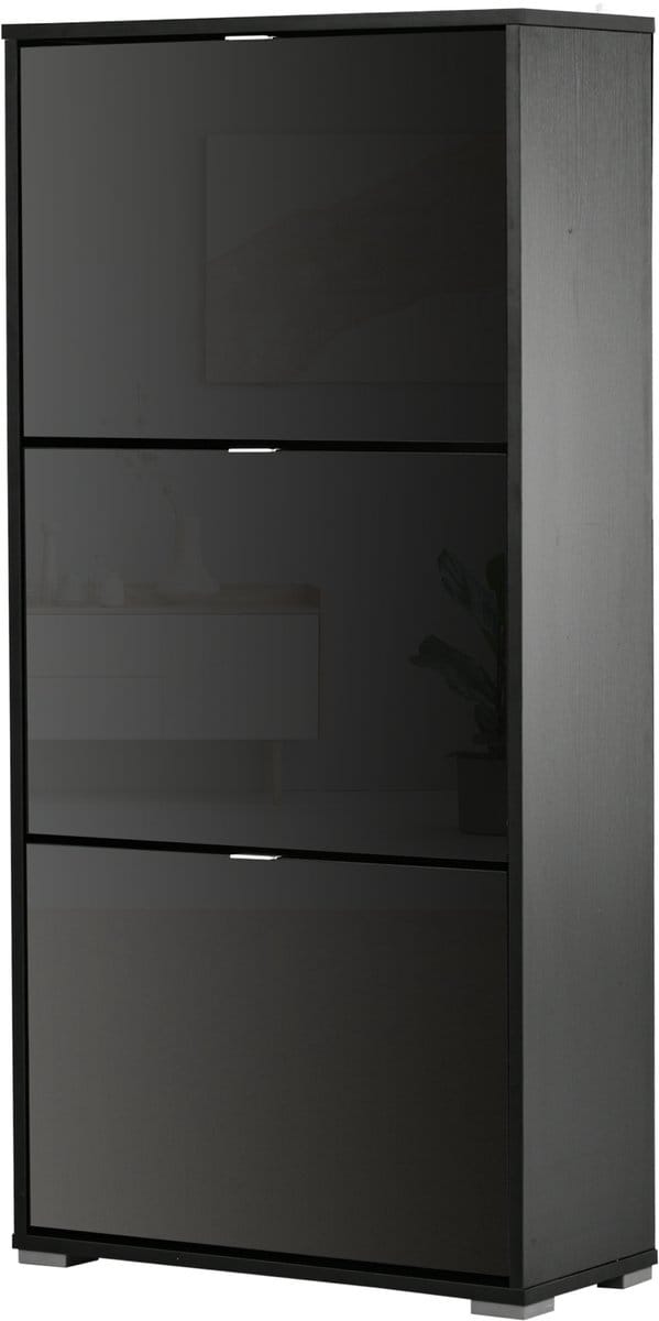 HOMCOM-Klapbare schoenenkast-60x26x124cm-MDF-Zwart