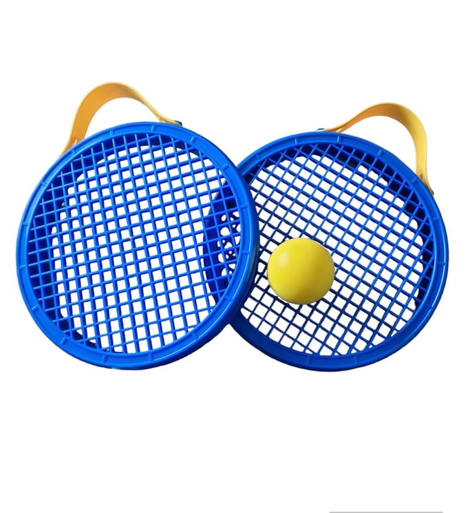 Androni (tambourijn) Racket Blauw, Beachracket Set