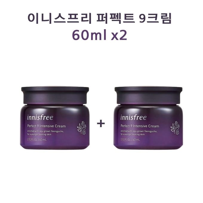 Innisfree Perfect 9 Intensieve Crème, 60ml, 2 stuks black