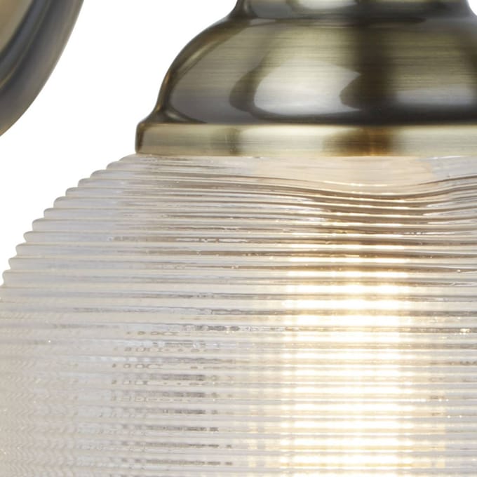 Searchlight Wandlamp Bistro II, antiek messing