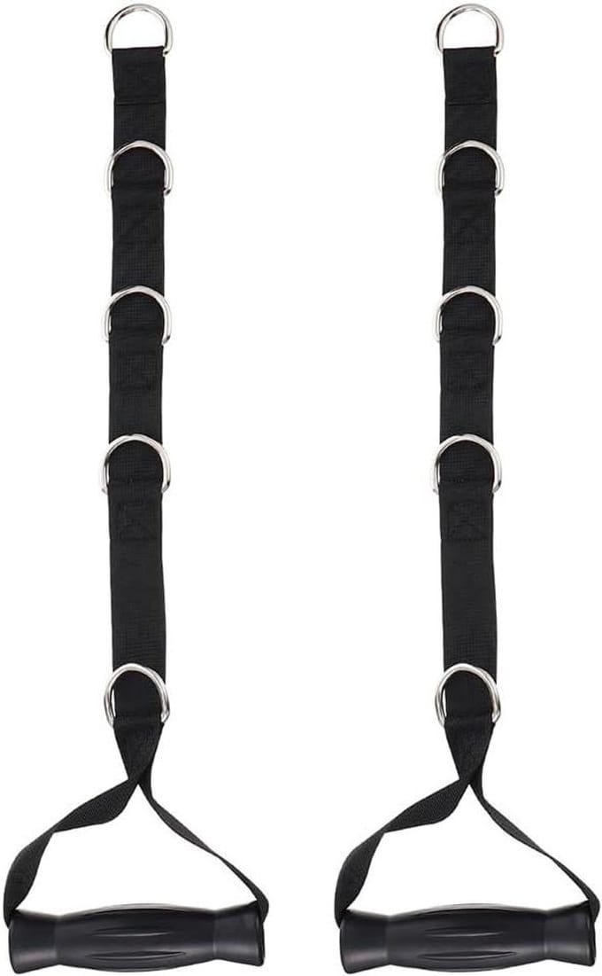 Fitness Handgrepen - Trainingsaccessoires - Krachttraining Thuis - Comfortabele Handgrepen - 57.5 cm - Zwart