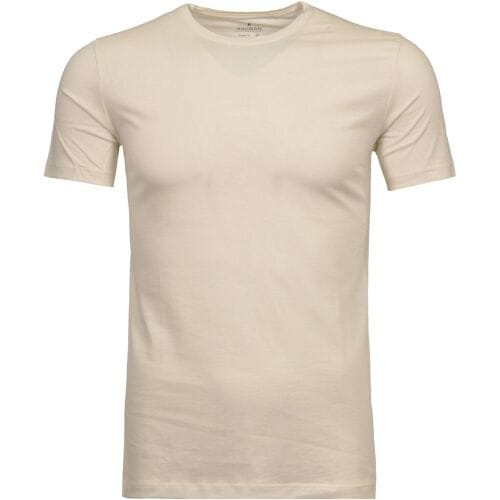 Ragman T-Shirt Round Neck Uni Bodyfit Ecru / male