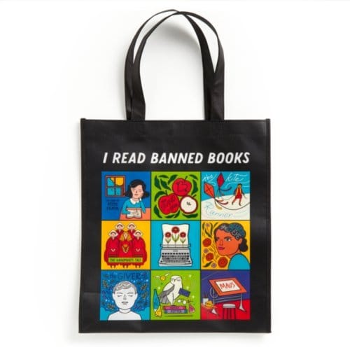 I Read Banned Books Reusable Shopping Bag - Mudpuppy