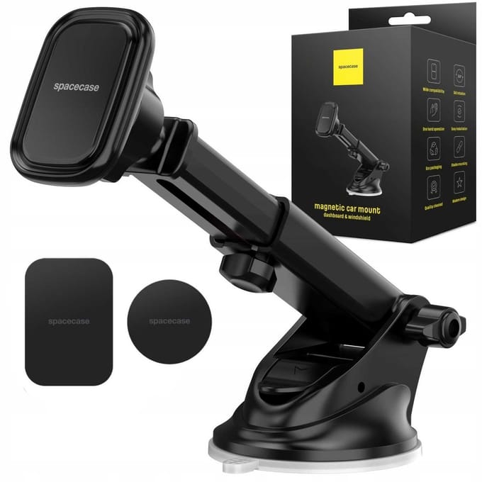 Spacecase Magnetische Autohouder Voor Raam Dashboard Sc10 Zwart