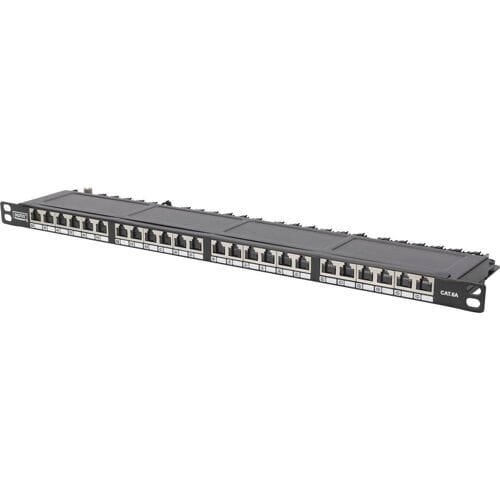 Digitus DN-91624S-SL-SH 24 poorten Netwerkpatchpaneel 483 mm (19) CAT 6 0.5 HE Meerdere kleuren Ingericht