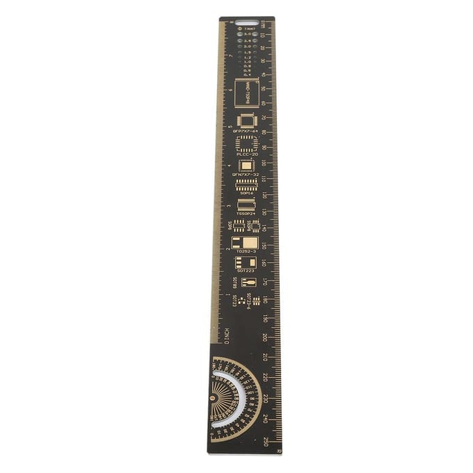 10 inch 25cm Multifunctionele Gedrukte Circuitbord Liniaal voor Elektronica Ingenieurs