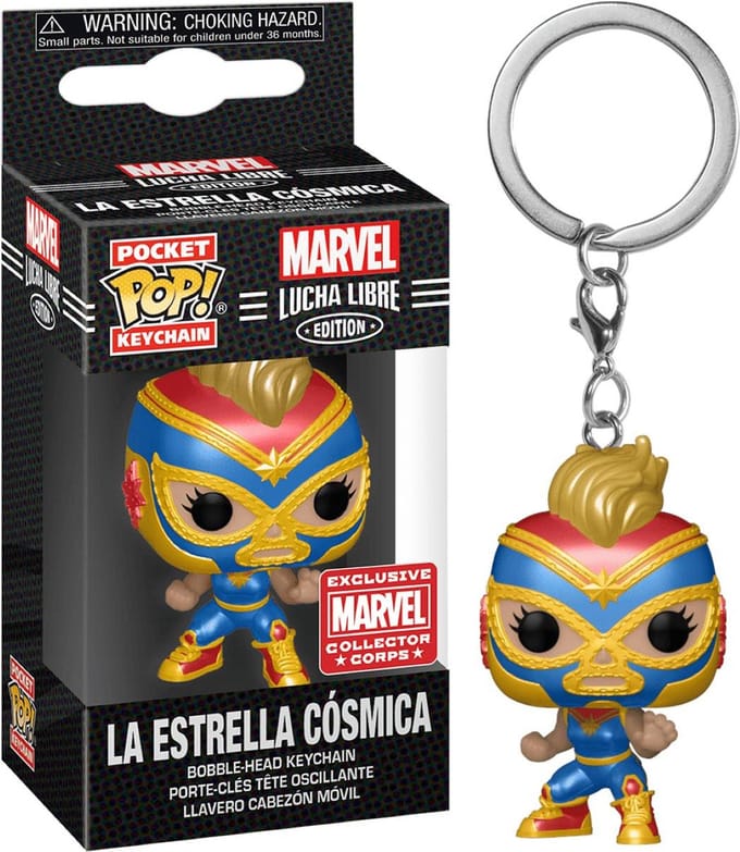 Funko Pop! Marvel: Lucha Libre - La Estrella Cósmica Pocket Pop Collector Corps Exclusive