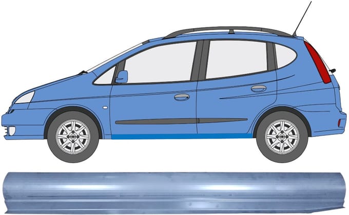 Reparatie dorpel voor Daewoo Tacuma 2000-2004 / Links