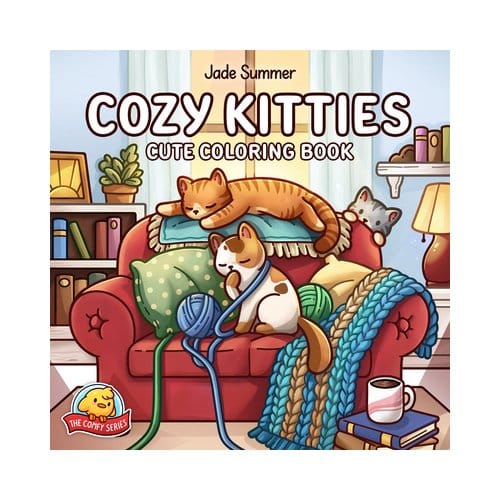 Cozy Kitties: Cute Coloring Book - The Comfy - Jade Summer
