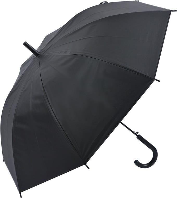Clayre & Eef Paraplu Volwassenen 80 cm Zilverkleurig Zwart Polyresin