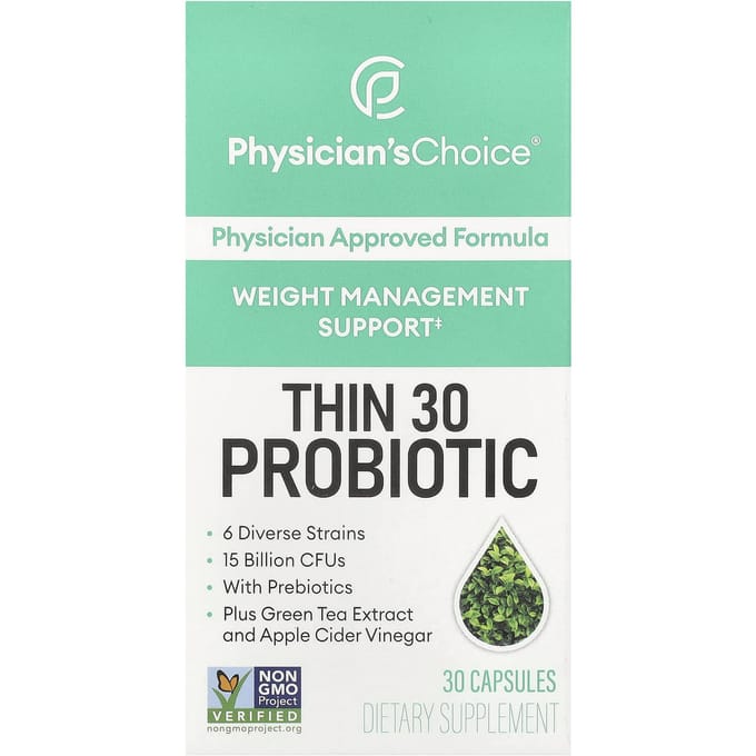 Keuze van de arts, Thin 30 Probiotica, 15 miljard CFU, 30 capsules