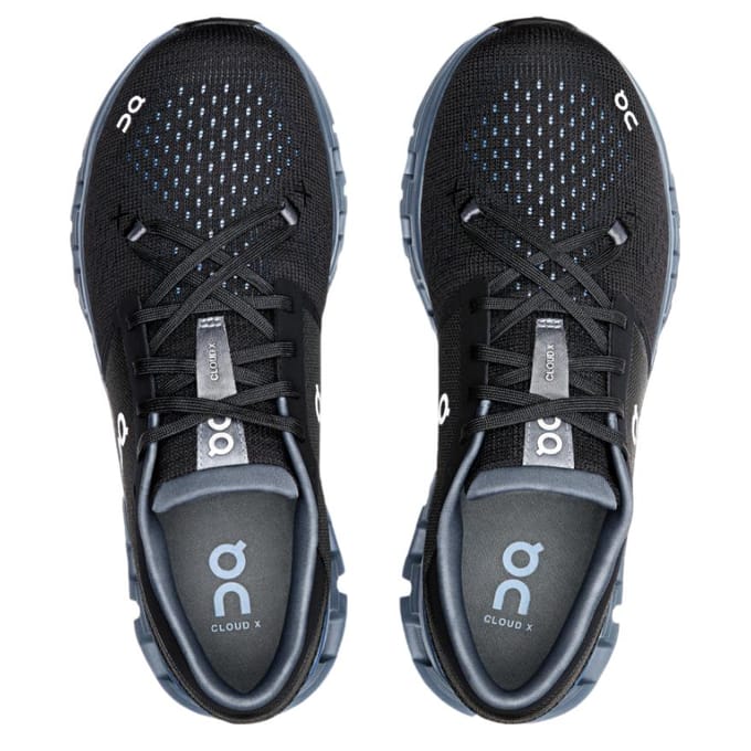 ON Cloud X 4 Noir Chambray Baskets Homme 3ME30041446 42.5 black
