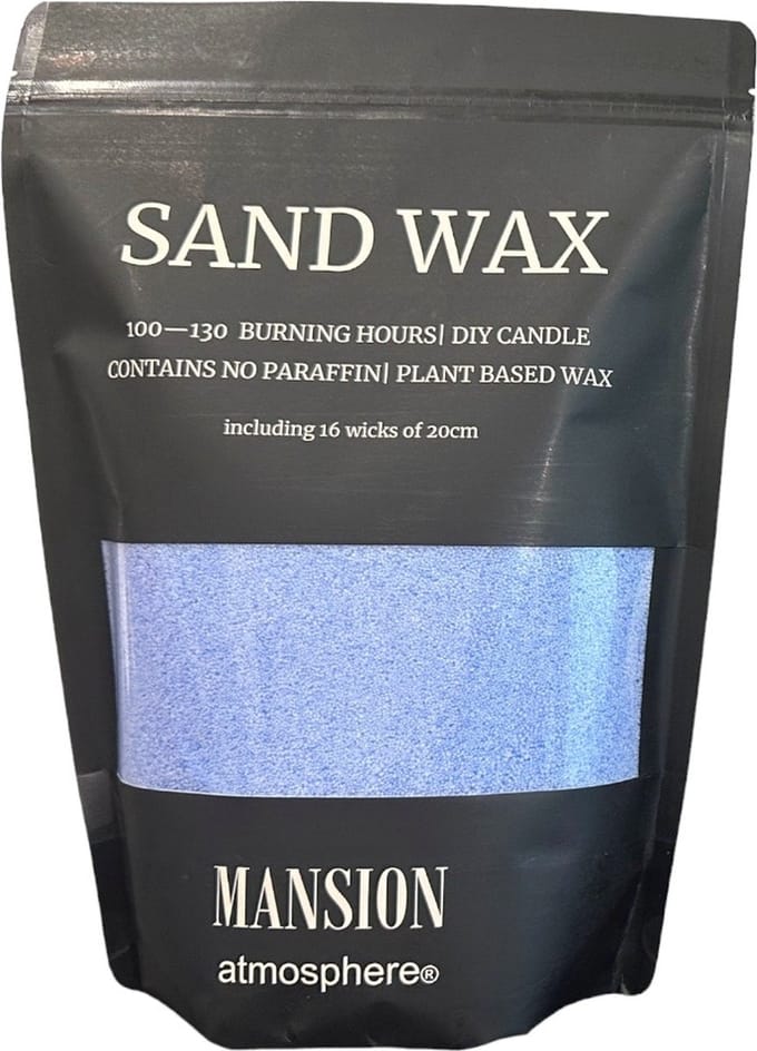 MANSION ATMOSPHERE - Sand Wax - BLAUW - 1 Kg - inclusief 16 lonten