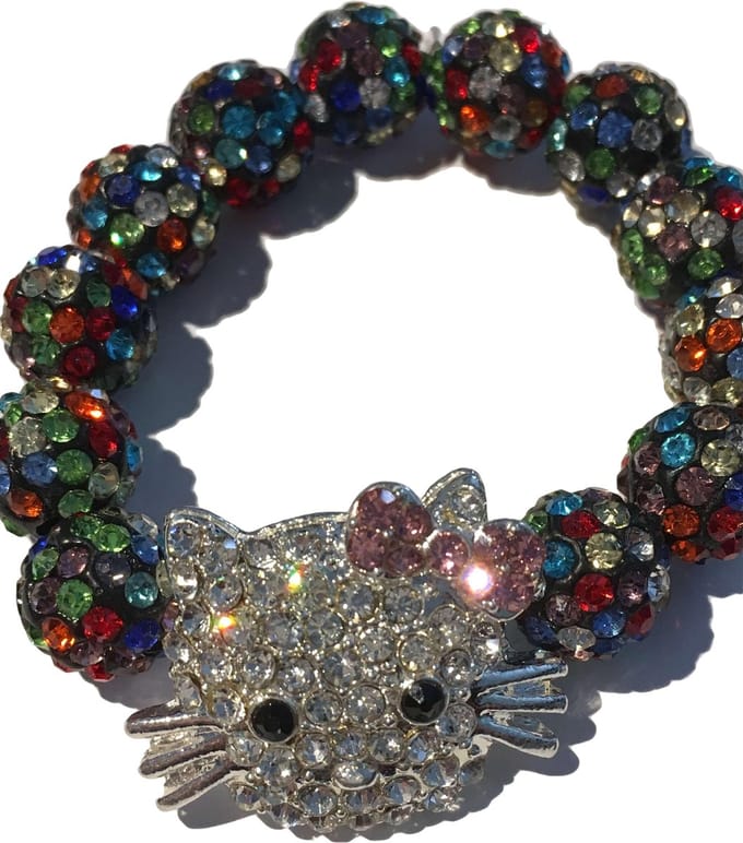 Petra's Sieradenwereld - Kinderarmband poes disco